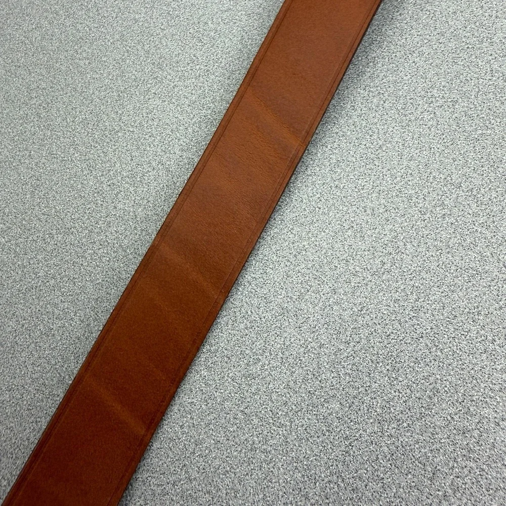 Madewell Leather Belt Womens XXL 2XL Brown Brass Buckle Tip Preppy Classic 1.25" - Picture 13 of 13